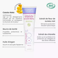Actifs naturels de la crème du Coffret anti-vergetures grossesse