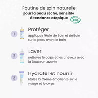 Routine de soin naturelle pour hydrater et nourrir la peau de bébé