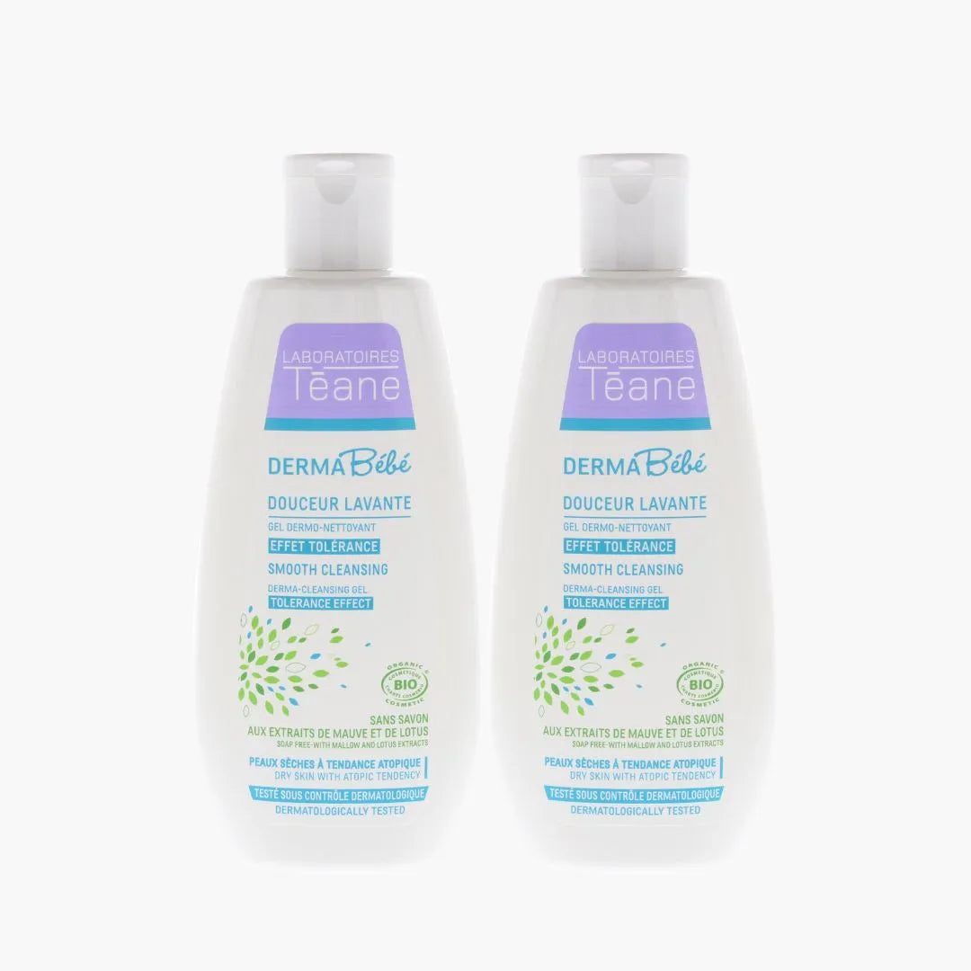Duo Douceur Lavante, un gel lavant sans savon pour le bain de bébé