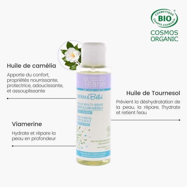 Certified organic multi-care baby oil