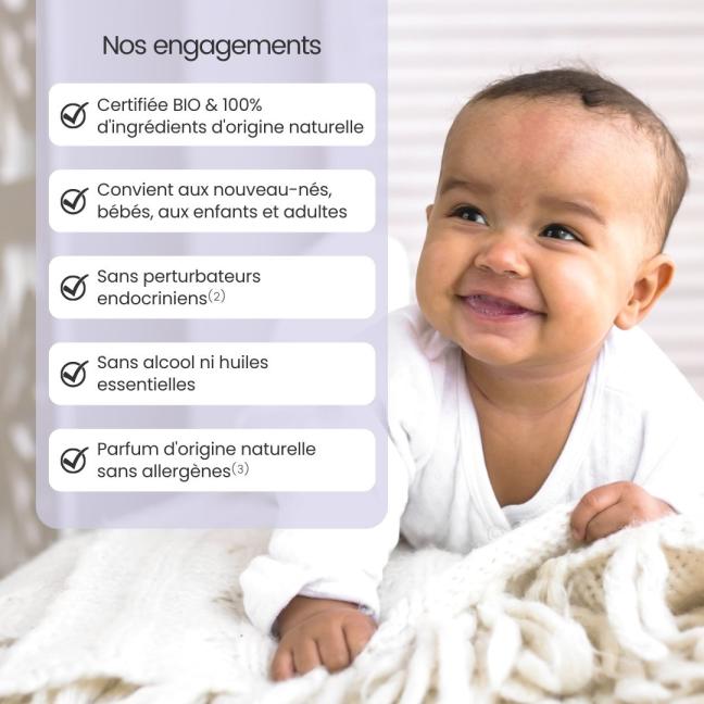 Huile de massage bébé certifiée bio