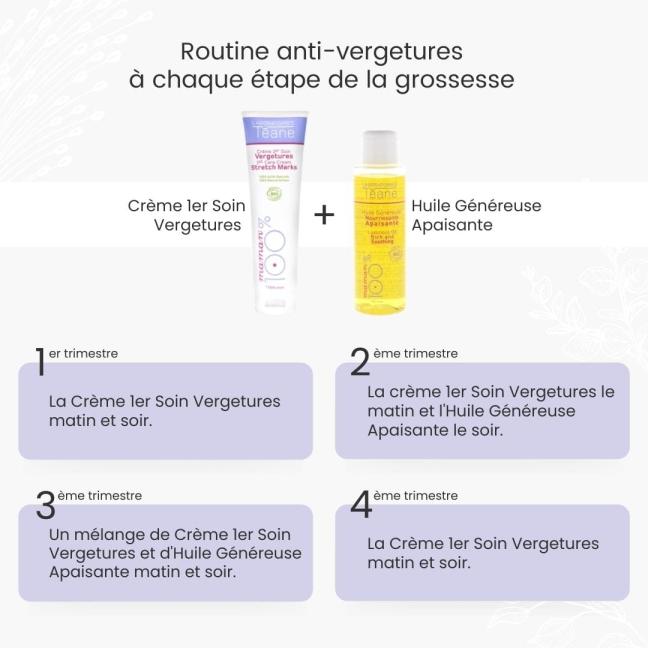 Routine anti-vergetures avec la crème anti-vergetures pour la grossesse